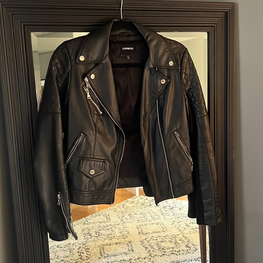 Express Faux Leather Moto Jacket